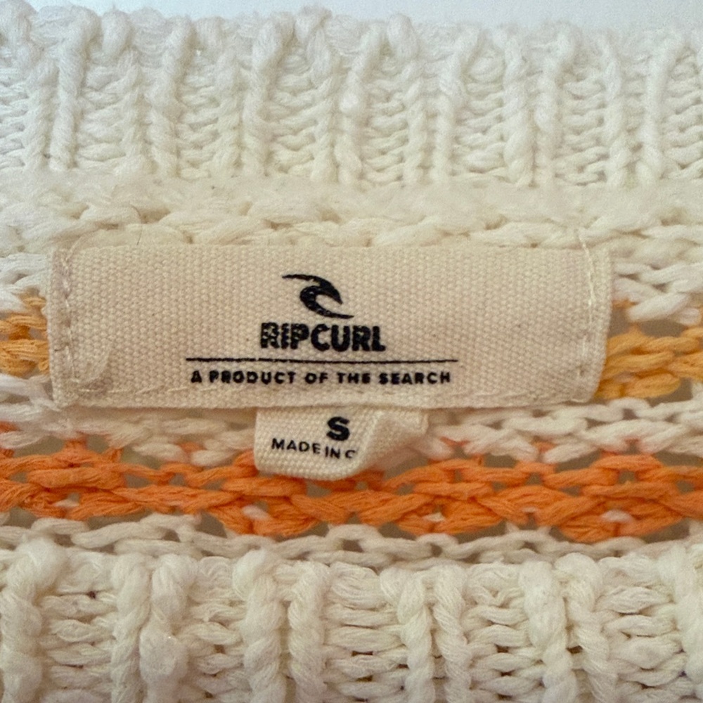 Rip Curl Cream Multicolor Striped Sweater - Picture 2 of 3
